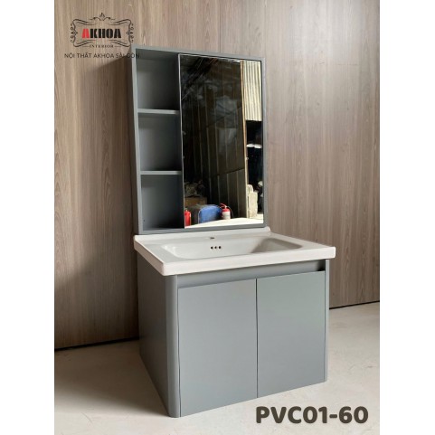 Tủ AKHOA PVC 01-60 màu Ghi Tủ AKHOA PVC 01-60 màu Ghi